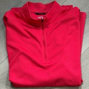 Zero Restriction Tour Series 1/4 Zip Jacket Mens M Red Golf Pullover Stonewall